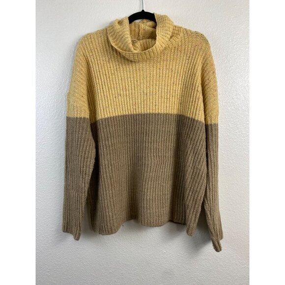 Kori America Waffle Knit Sweaters Womens Medium Cowl neck Fall Cozy Cottagecore - Picture 1 of 12